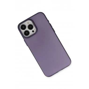 Mey İthalat® iPhone 15 Pro Kılıf Modos Metal Kapak - Derin Mor