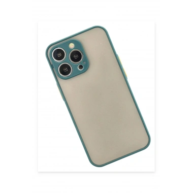 Mey İthalat®  iPhone 15 Pro Kılıf Montreal Silikon Kapak - Yeşil