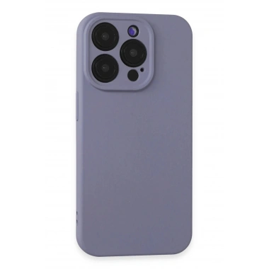 Mey İthalat®  iPhone 15 Pro Kılıf Nano içi Kadife Silikon - Lila