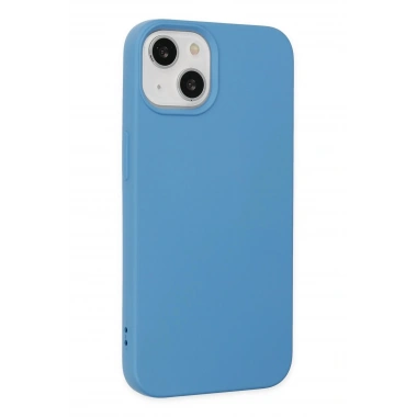 Mey İthalat®  iPhone 15 Pro Kılıf Nano içi Kadife Silikon - Mavi