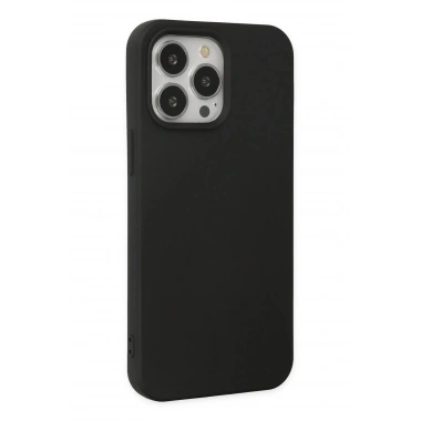 Mey İthalat®  iPhone 15 Pro Kılıf Nano içi Kadife Silikon - Siyah
