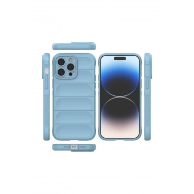 Mey İthalat®  iPhone 15 Pro Kılıf Optimum Silikon - Sky Blue