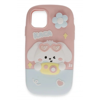 Mey İthalat®  iPhone 15 Pro Kılıf Poky Karakter Silikon Kapak - Desen 13