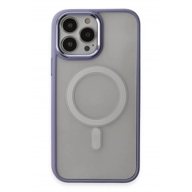 Mey İthalat® iPhone 15 Pro Kılıf Room Magneticsafe Silikon - Lila