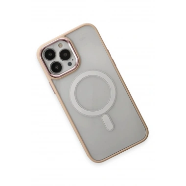 Mey İthalat® iPhone 15 Pro Kılıf Room Magneticsafe Silikon - Pudra