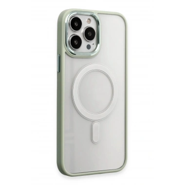 Mey İthalat®  iPhone 15 Pro Kılıf Room Magneticsafe Silikon - Su Yeşili