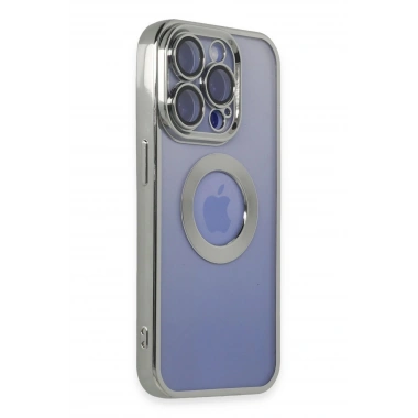 Mey İthalat® iPhone 15 Pro Kılıf Slot Silikon - Gümüş