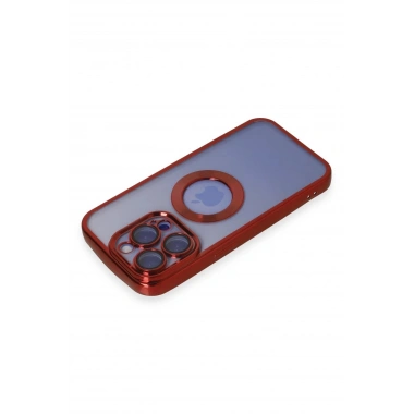 Mey İthalat®  iPhone 15 Pro Kılıf Slot Silikon - Kırmızı