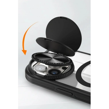 Mey İthalat® iPhone 15 Pro Kılıf Teleskop Lens Magsafe Silikon Kapak - Lacivert