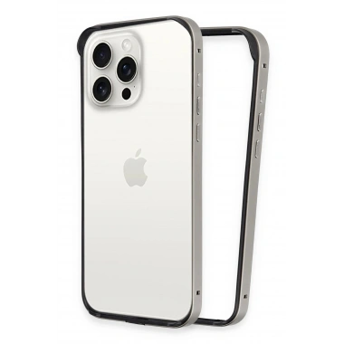 Mey İthalat® iPhone 15 Pro Land Bumper Koruma Kapak - Titan Gri