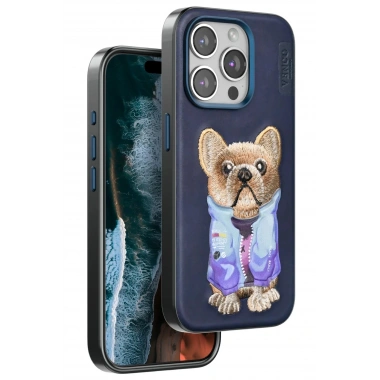 Mey İthalat®  iPhone 15 Pro Max Cute Desenli Kapak - Lacivert