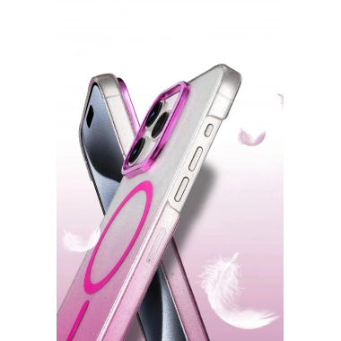 Mey İthalat®   iPhone 15 Pro Max Glossy Magsafe Kapak - Çöl Titanyum