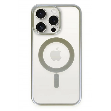 Mey İthalat® iPhone 15 Pro Max Kılıf Erozi Magsafe Kapak - Gri