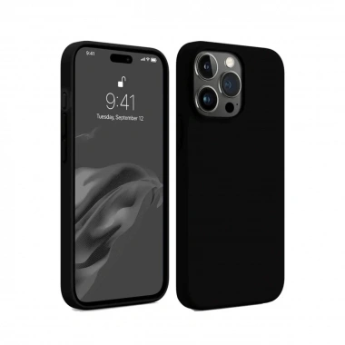 Mey İthalat®  iPhone 15 Pro Max Kılıf First Silikon - Siyah