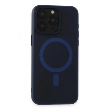 Mey İthalat® iPhone 15 Pro Max Kılıf Lodos Magneticsafe Mat Kapak - Mavi