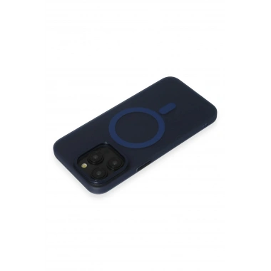 Mey İthalat® iPhone 15 Pro Max Kılıf Lodos Magneticsafe Mat Kapak - Mavi