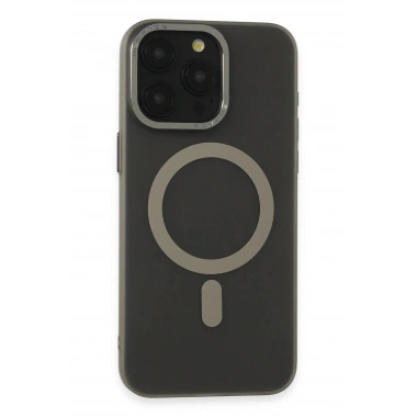 Mey İthalat® iPhone 15 Pro Max Kılıf Lodos Magneticsafe Mat Kapak - Titan Gri