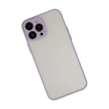 Mey İthalat®  iPhone 15 Pro Max Kılıf Montreal Silikon Kapak - Mor