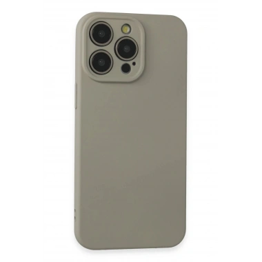 Mey İthalat®  iPhone 15 Pro Max Kılıf Nano içi Kadife Silikon - Beyaz Titanyum