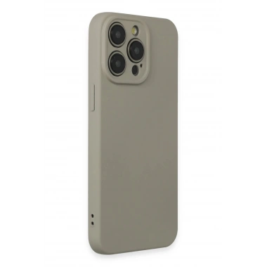 Mey İthalat®  iPhone 15 Pro Max Kılıf Nano içi Kadife Silikon - Beyaz Titanyum