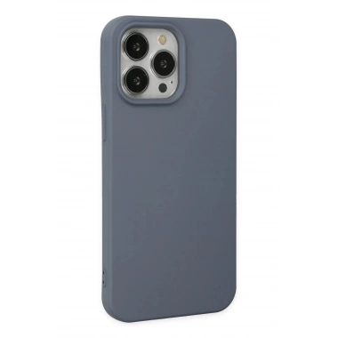 Mey İthalat®  iPhone 15 Pro Max Kılıf Nano içi Kadife Silikon - Gri