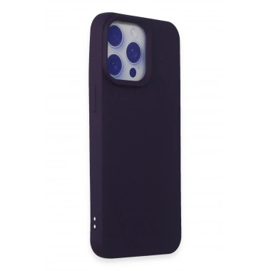 Mey İthalat®  iPhone 15 Pro Max Kılıf Nano içi Kadife Silikon - Mor