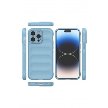 Mey İthalat®  iPhone 15 Pro Max Kılıf Optimum Silikon - Sky Blue