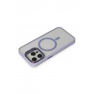 Mey İthalat® iPhone 15 Pro Max Kılıf Roblox Lens Magsafe Standlı Kapak - Lila