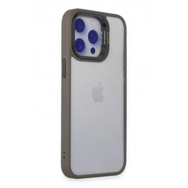 Mey İthalat® iPhone 15 Pro Max Kılıf Roblox Lens Standlı Kapak - Titan Gri