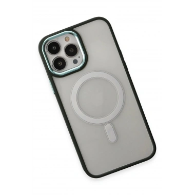 Mey İthalat®  iPhone 15 Pro Max Kılıf Room Magneticsafe Silikon - Köknar Yeşili