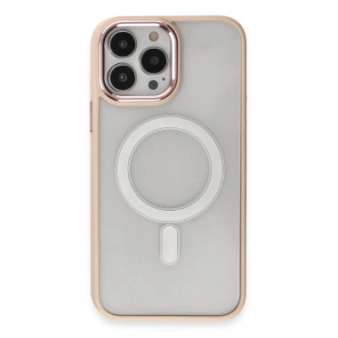 Mey İthalat® iPhone 15 Pro Max Kılıf Room Magneticsafe Silikon - Pudra