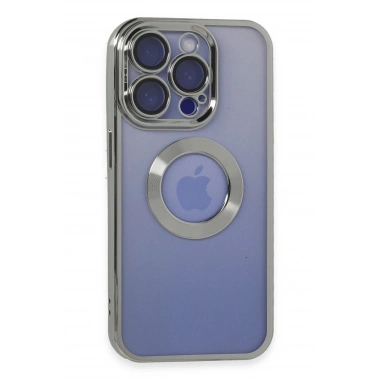 Mey İthalat® iPhone 15 Pro Max Kılıf Slot Silikon - Gümüş