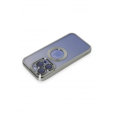 Mey İthalat® iPhone 15 Pro Max Kılıf Slot Silikon - Gümüş