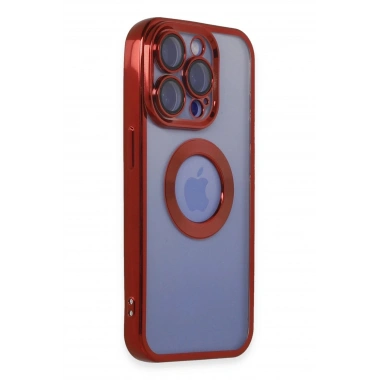 Mey İthalat® iPhone 15 Pro Max Kılıf Slot Silikon - Kırmızı