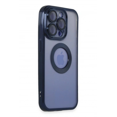 Mey İthalat® iPhone 15 Pro Max Kılıf Slot Silikon - Lacivert