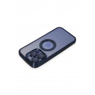 Mey İthalat® iPhone 15 Pro Max Kılıf Slot Silikon - Lacivert