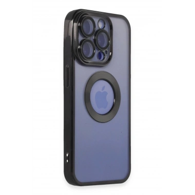 Mey İthalat®  iPhone 15 Pro Max Kılıf Slot Silikon - Siyah