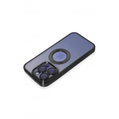 Mey İthalat®  iPhone 15 Pro Max Kılıf Slot Silikon - Siyah