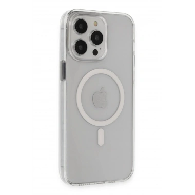Mey İthalat®  iPhone 15 Pro Max Kılıf Tron Şeffaf Magsafe Kapak - Şeffaf