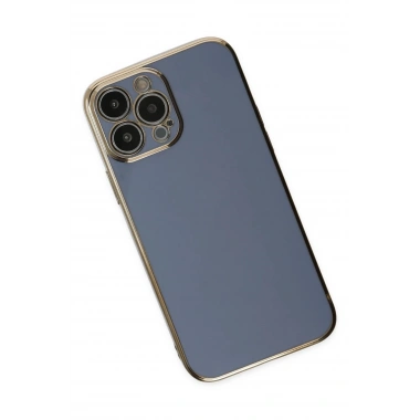 Mey İthalat®  iPhone 15 Pro Max Kılıf Volet Silikon - Mavi