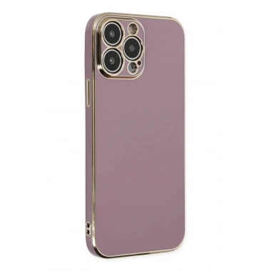 Mey İthalat®  iPhone 15 Pro Max Kılıf Volet Silikon - Mor