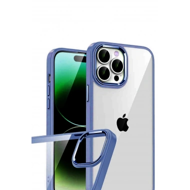 Mey İthalat®   iPhone 15 Pro Max  Lensli Silikon - Lacivert