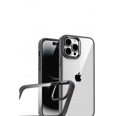Mey İthalat®   iPhone 15 Pro Max  Lensli Silikon - Siyah