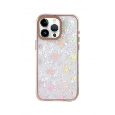 Mey İthalat® iPhone 15 Pro Max Lumi Desenli Kapak - Çöl Titanyum