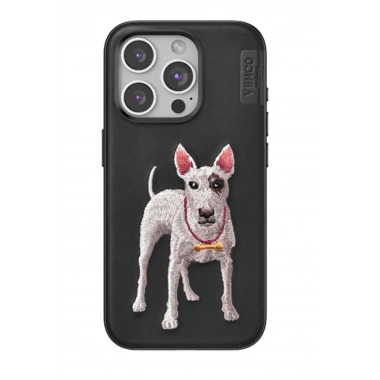 Mey İthalat®  iPhone 15 Pro Max Perma Desenli Kapak - Siyah