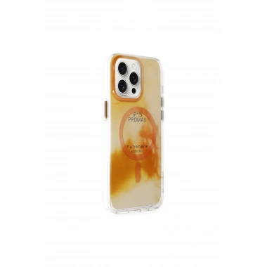 Mey İthalat® iPhone 15 Pro Max Phantom Magsafe Kapak - Gold