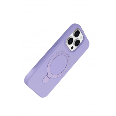 Mey İthalat®   iPhone 15 Pro Max Regal Magsafe Standlı Kapak - Lila