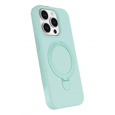 Mey İthalat®   iPhone 15 Pro Max Regal Magsafe Standlı Kapak - Su Yeşili