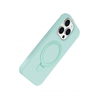 Mey İthalat®   iPhone 15 Pro Max Regal Magsafe Standlı Kapak - Su Yeşili