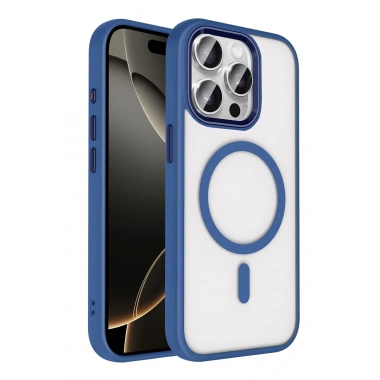Mey İthalat®   iPhone 15 Pro Max Terea Magsafe Kapak - Lacivert